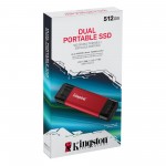 Зовнішній SSD USB Type-C 512GB Dual Portable Kingston SPSD/512GB