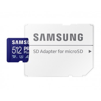 Карта пам`яті MicroSDXC 512GB UHS-I/U3 Class 10 Samsung Pro Plus + SD-адаптер (MB-MD512SA/EU)