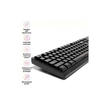 Клавіатура Hölmer K-02OF USB UA Black (K-02OF)