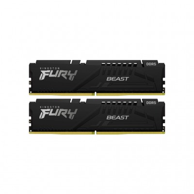 Пам'ять DDR5 128GB (2x64GB) 5600 MHz Beast Black Kingston Fury (ex.HyperX) KF556C40BBK2-128