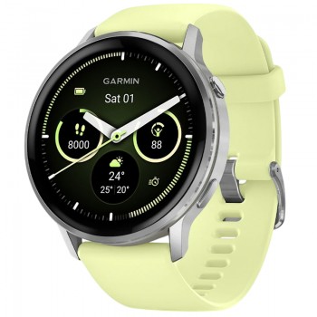 Смарт-годинник Garmin Venu 4 (45mm), Gray w/ Silver + Citron, GPS смарт-годинник (010-03014-02)