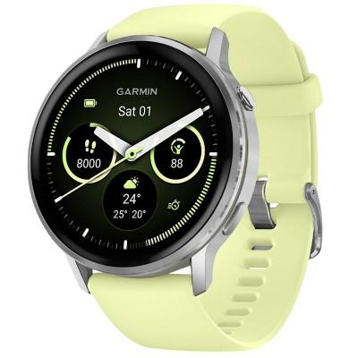 Смарт-годинник Garmin Venu 4 (45mm), Gray w/ Silver + Citron, GPS смарт-годинник (010-03014-02)