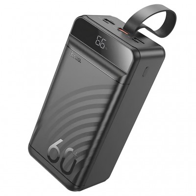 УМБ Hoco 60000mAh Element PD/20W, QC/22.5W, LED Lamp, Black (J123C / 714736)