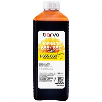Чорнило Barva HP 655/650 1 л, Yellow (H655-660)