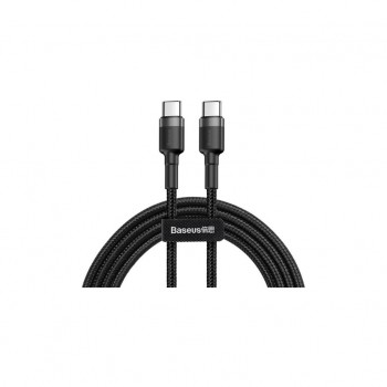 Дата кабель USB-C to USB-C 2.0m USB 3.1 3A grey-black Baseus (CATKLF-HG1)