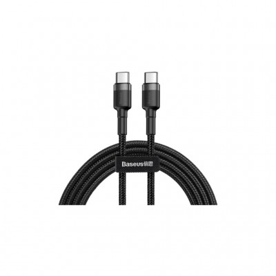 Дата кабель USB-C to USB-C 2.0m USB 3.1 3A grey-black Baseus (CATKLF-HG1)