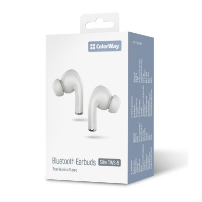Bluetooth-гарнітура СolorWay Slim TWS-5 Earbuds White (CW-TWS5WT)