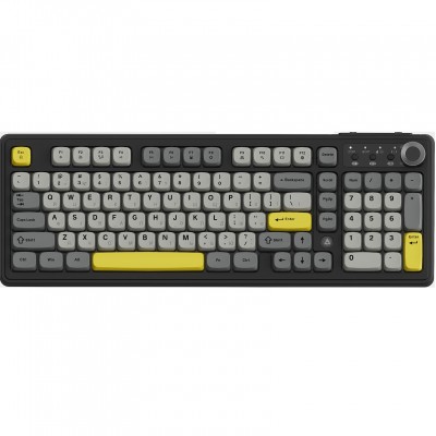 Клавіатура Ajazz AF98 Plus Wireless/Bluetooth/USB UA Black/Grey/Yel (AF98-PLUS-BGY)