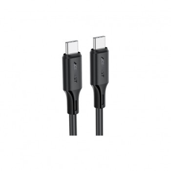 Дата кабель USB-C to USB-C 1.2m 3A 60W silicone black Acefast (6974316284161)