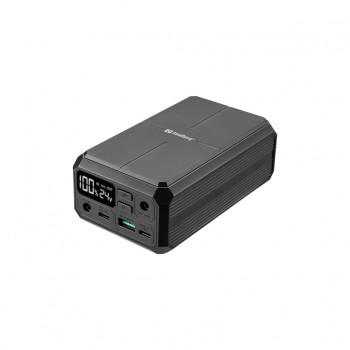 УМБ Sandberg 27000mAh Laptop DC12–24v 84W,100W PD, QC3.0, USB-A, 2xDC, 2xUSB-C, QI-10W, PowerThru