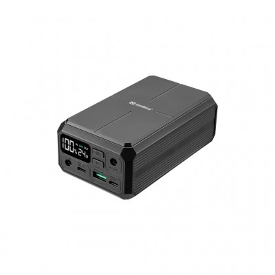 УМБ Sandberg 27000mAh Laptop DC12–24v 84W,100W PD, QC3.0, USB-A, 2xDC, 2xUSB-C, QI-10W, PowerThru