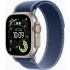 Смарт-годинник Apple Watch Ultra 3 GPS + Cellular 49mm Natural Titanium Case with Blue/Bright Blue Trail Loop - M/L (MEWU4QP/A)