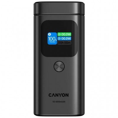 УМБ Canyon 15000mAh OnPower 150 Qi2 magnetic Grey (CNS-CPB150DG)