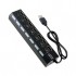 USB-хаб VOLTRONIC USB 2.0 to 7xUSB with switches black (YT-H7SHS-B)