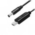 Кабель живлення USB to DC 5.5x2.5mm 9V 1.0m black ColorWay (CW-CBUD066-BK)