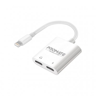 Адаптер Lightning to Lightning 12W + Lightning audio Promate (medialink-i2i)