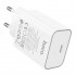 Зарядний пристрій Hoco C143A (1USB-C, 3А) 20W White (6942007652063)