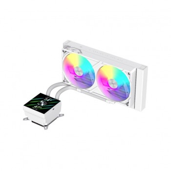 Кулер універсальний GAMEMAX GLACIER 240 LCD WH
