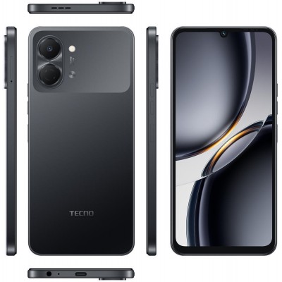 Мобільний телефон Tecno Spark Go 3 (KN3) 4/128GB Ink Black (4894947105272)
