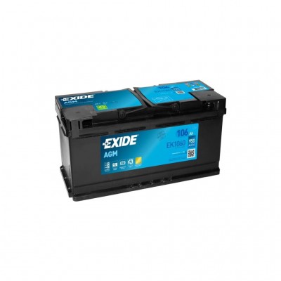 Акумулятор автомобільний EXIDE START-STOP AGM 106Ah (950EN) (EK1060)