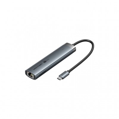 USB-хаб Vention USB-C 6-in-1 HDMI + 2xUSB 3.0 + RJ45 + PD 100W (TGNHB)