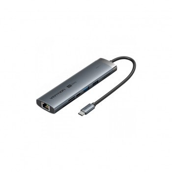 USB-хаб Vention USB-C 9-in-1 HDMI 60Hz + 2xUSB 3.0 + RJ45 + SD/TF (TGVHB)