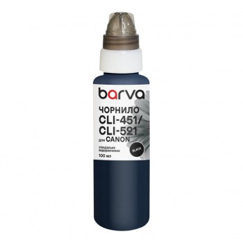 Чорнило Barva Canon CLI-426/CLI-451/CLI-521 100 мл, special, black (C521-285e)