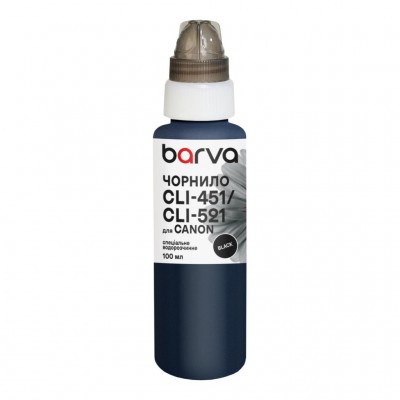 Чорнило Barva Canon CLI-426/CLI-451/CLI-521 100 мл, special, black (C521-285e)