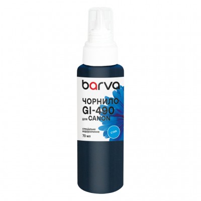 Чорнило Barva Canon GI-490 70 мл, special, cyan (G490-508e)