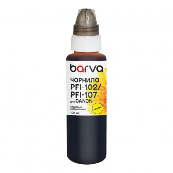 Чорнило Barva Canon PFI-102/PFI-107 100 мл, special, yellow (C107-887e)
