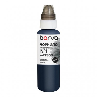 Чорнило Barva Epson 1 100 мл, universal, black (EU1-445e)