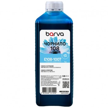 Чорнило Barva Epson 108 1 л, light cyan, special (E108-1007)
