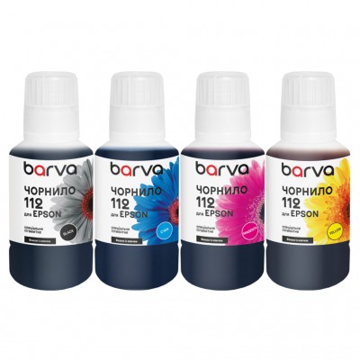 Чорнило Barva Epson 112 4x140 мл, BK/C/M/Y special, pigment, OneKey (E112-140-MP)