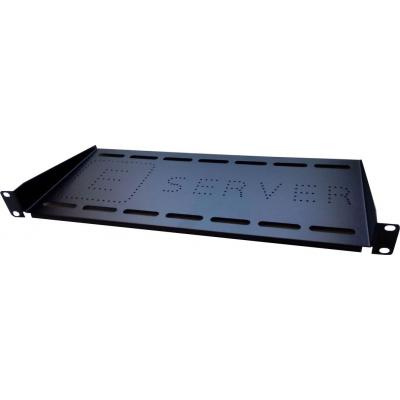 Полка 19" Eserver 1U глуб. 200мм, чорн. (PK-1U-200-B)