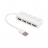 USB-хаб VOLTRONIC USB 2.0 to 4xUSB with LED buttons white (YT-H4L-W)