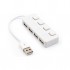 USB-хаб VOLTRONIC USB 2.0 to 4xUSB with LED buttons white (YT-H4L-W)