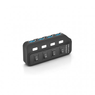 USB-хаб VOLTRONIC USB 3.0 to 4xUSB 0.6m with switches (YT-3H4S/2TB)