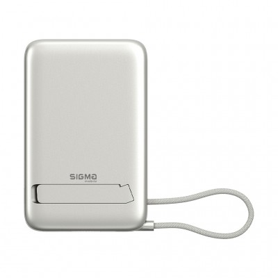 УМБ Sigma X-power SI10A8QL-MAG silver 10000mAh, Magnetic wir (4827798161012)