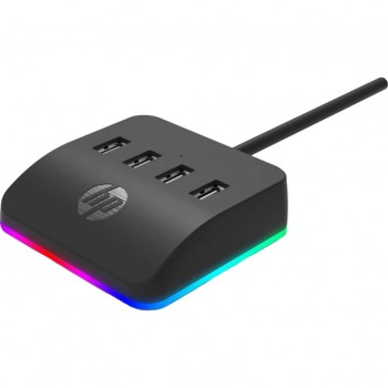 USB-хаб HP USB 3.0 to 4xUSB 3.0 RGB black HP (HP_DHC-CT120)