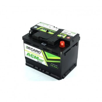 Акумулятор автомобільний DECARO 60Ah-12v AGM Start-Stop (242х175х190), R, EN680 (6СТ-60 (0) AGM)