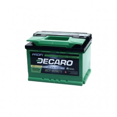 Акумулятор автомобільний DECARO 60Ah-12v PROFI L,EN600 (6СТ-60 А3 (1) PRO)