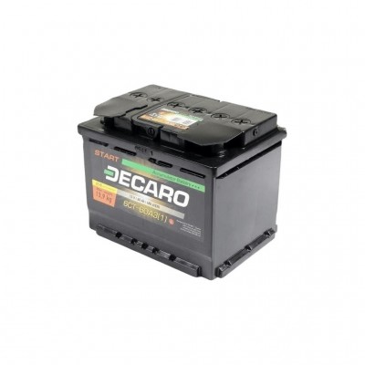 Акумулятор автомобільний DECARO 60Ah-12v START R,EN480 (6СТ-60 АЗ (0) S)