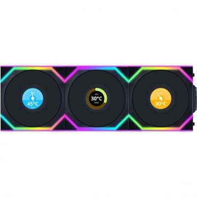 Вентилятор Lian Li UNI Fan SL WIRELESS LCD 120-3 REVERSE (G99.12RSLLCD1W3B.00)