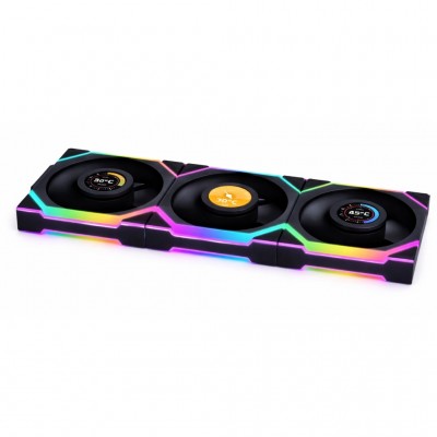 Вентилятор Lian Li UNI Fan SL WIRELESS LCD 120-3, Black (G99.12SLLCD1W3B.00)