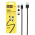 Дата кабель USB 2.0 AM to Lightning + Micro 5P + Type-C magnetic black Denmen (DN-D09E-BK)
