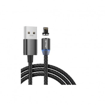 Дата кабель USB 2.0 AM to Lightning magnetic black Denmen (DN-D09L-BK)