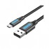 Дата кабель USB 2.0 AM to Micro 5P 1.0m 3A black Vention (COLBF)