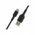 Дата кабель USB 2.0 AM to USB-C 0.15m 15W PVC black Belkin (CAB001BT0MBK)