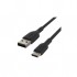 Дата кабель USB 2.0 AM to USB-C 0.15m 15W PVC black Belkin (CAB001BT0MBK)