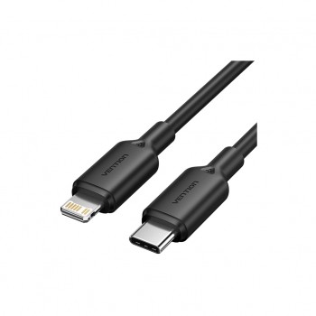 Дата кабель USB-C to Lightning 1.0m 3A black Vention (LAKBF)